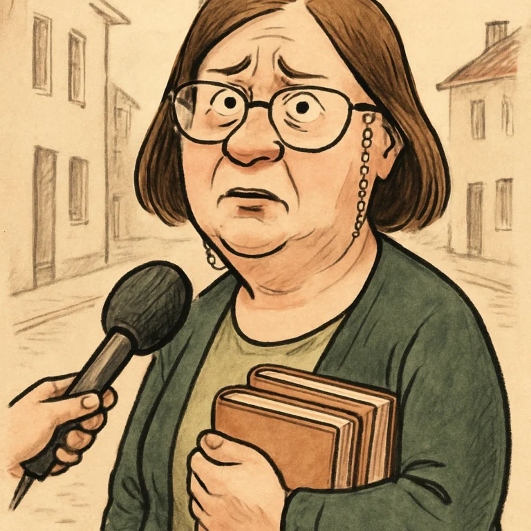 Karikatyr av den påhittade personen Karin Eklund