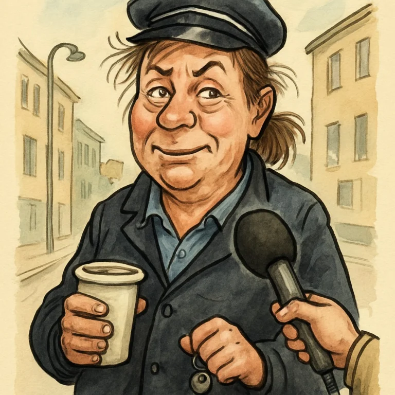 Karikatyr av den påhittade personen Lena Forsmark