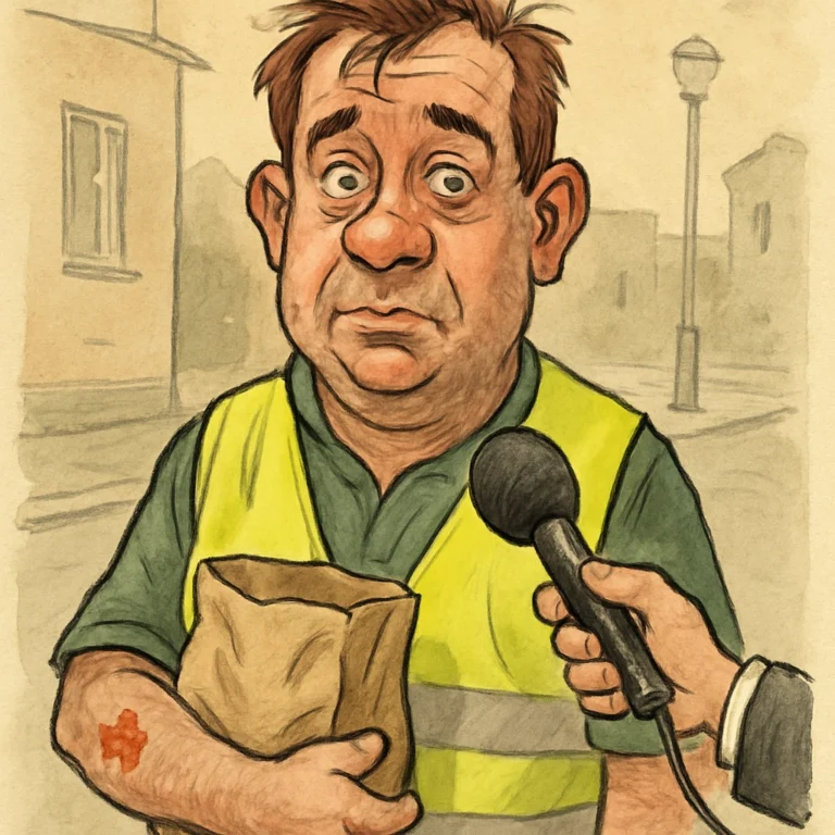 Karikatyr av den påhittade personen Olle Stenqvist