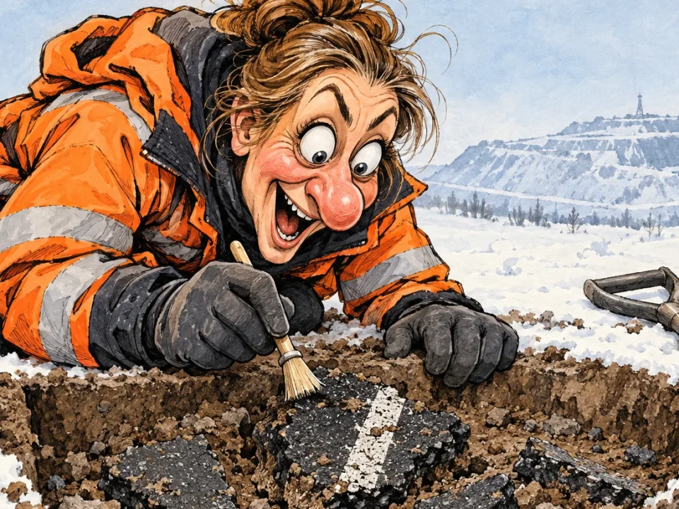 Kort-thumbnail v2 till Kiruna söker nu sin nedgrävda asfalt
