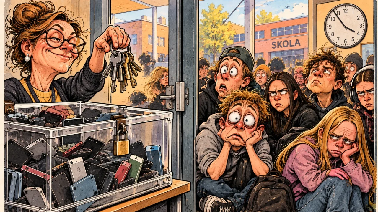 Hero-thumbnail v1 till Mobilförbud får eleverna att stanna kvar i skolan – tills telefonerna återlämnas